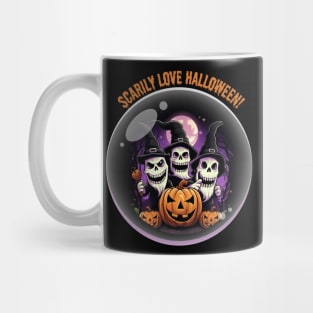 Scarily Love Halloween! Scary Witch Pumpkin Ghost Mug